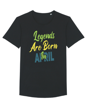 Legends Are Born In April Black