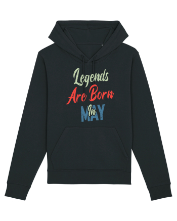 Legends Are Born In May Black