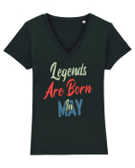 Legends Are Born In May Tricou mânecă scurtă guler V Damă Evoker
