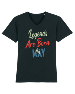 Legends Are Born In May Tricou mânecă scurtă guler V Bărbat Presenter
