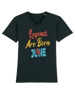 Legends Are Born In June Tricou mânecă scurtă guler V Bărbat Presenter