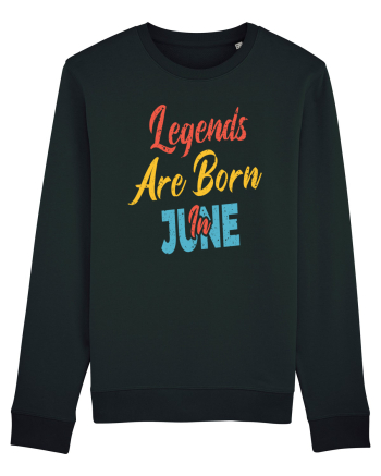 Legends Are Born In June Black