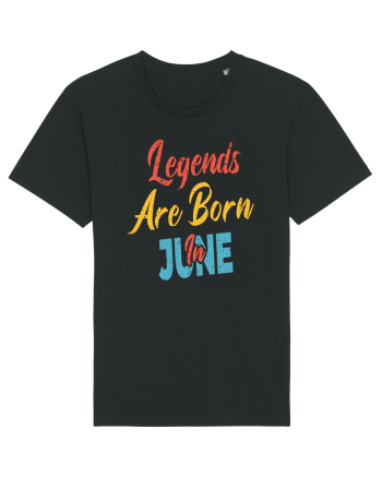 Legends Are Born In June Black