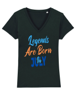 Legends Are Born In July Tricou mânecă scurtă guler V Damă Evoker