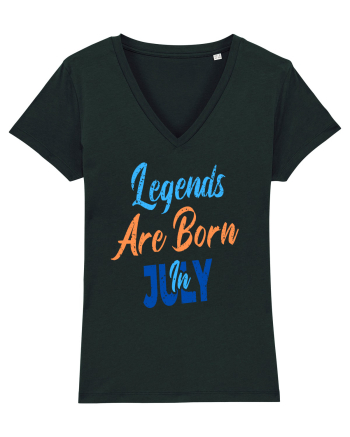Legends Are Born In July Black