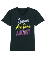 Legends Are Born In August Tricou mânecă scurtă guler V Bărbat Presenter