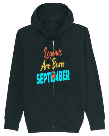 Legends Are Born In September Black