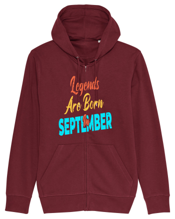 Legends Are Born In September Burgundy