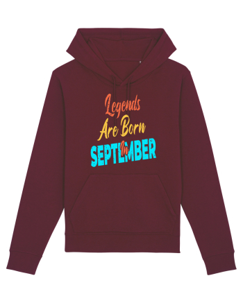 Legends Are Born In September Burgundy