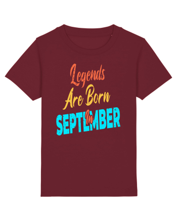 Legends Are Born In September Burgundy