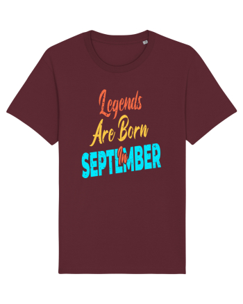 Legends Are Born In September Burgundy