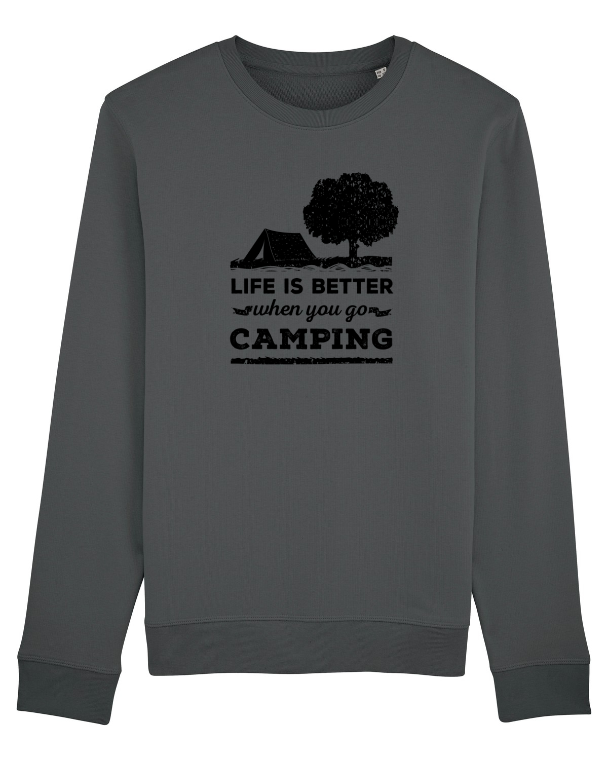 Bluză mânecă lungă Unisex Rise Anthracite
