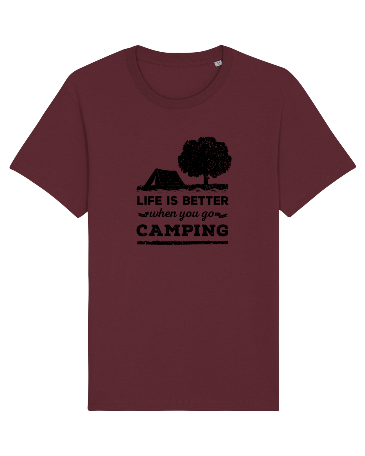 Tricou mânecă scurtă Unisex Rocker Burgundy