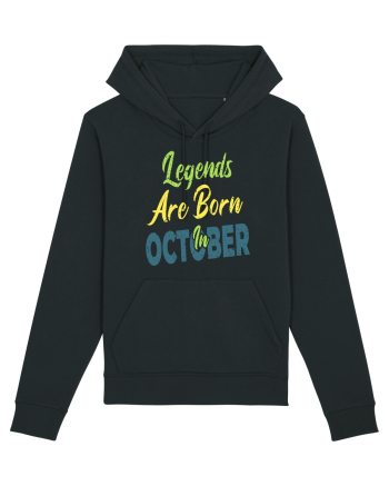 Legends Are Born In October Black