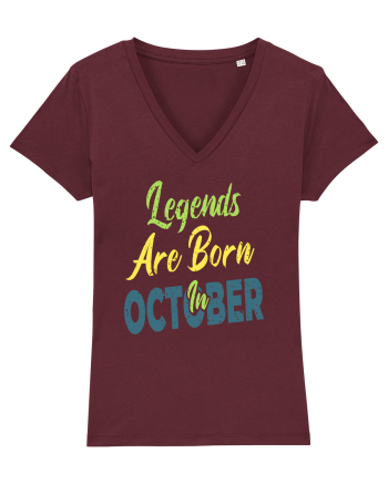 Legends Are Born In October Burgundy