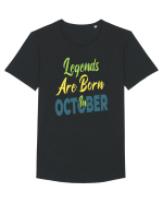 Legends Are Born In October Tricou mânecă scurtă guler larg Bărbat Skater