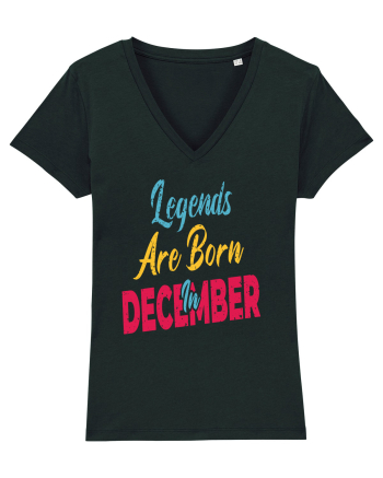 Legends Are Born In December Black