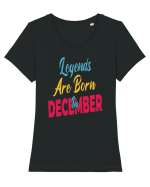 Legends Are Born In December Tricou mânecă scurtă guler larg fitted Damă Expresser
