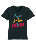 Legends Are Born In December Tricou mânecă scurtă guler V Bărbat Presenter