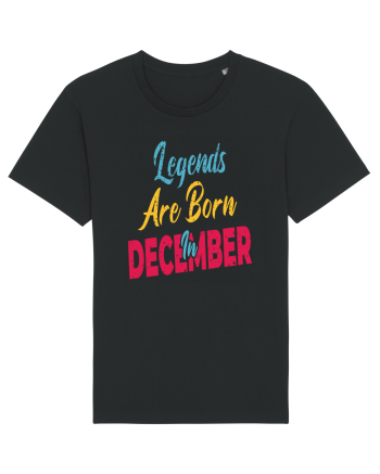 Legends Are Born In December Black