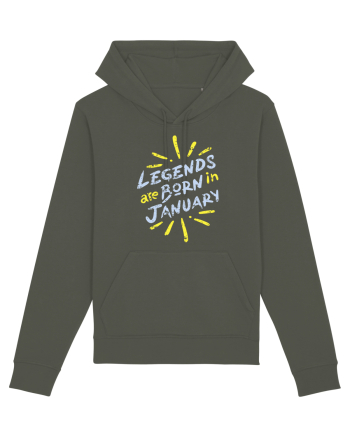Legends Are Born In January Khaki