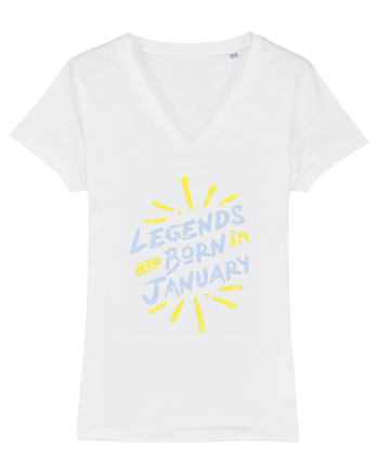 Legends Are Born In January White