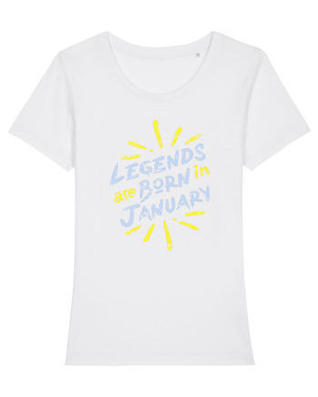 Legends Are Born In January White