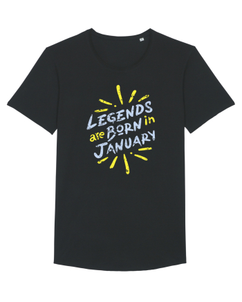 Legends Are Born In January Black