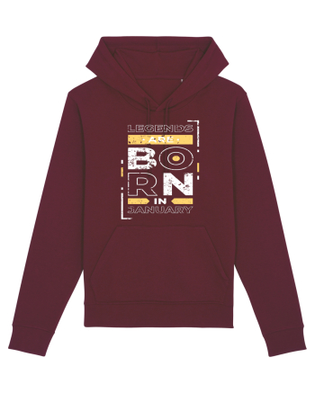 Legends Are Born In January Burgundy