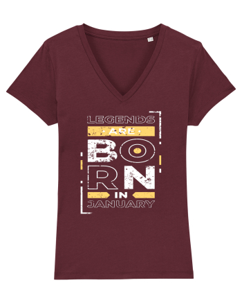 Legends Are Born In January Burgundy