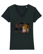 Annabelle Tricou mânecă scurtă guler V Damă Evoker