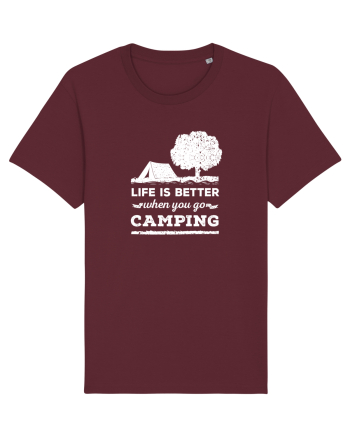 Life is Better When You Go Camping Burgundy