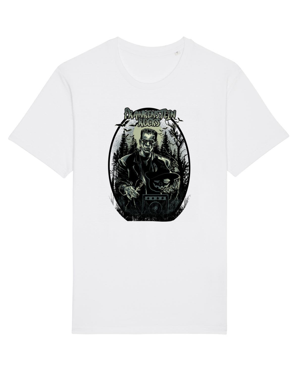 Tricou mânecă scurtă Unisex Rocker White