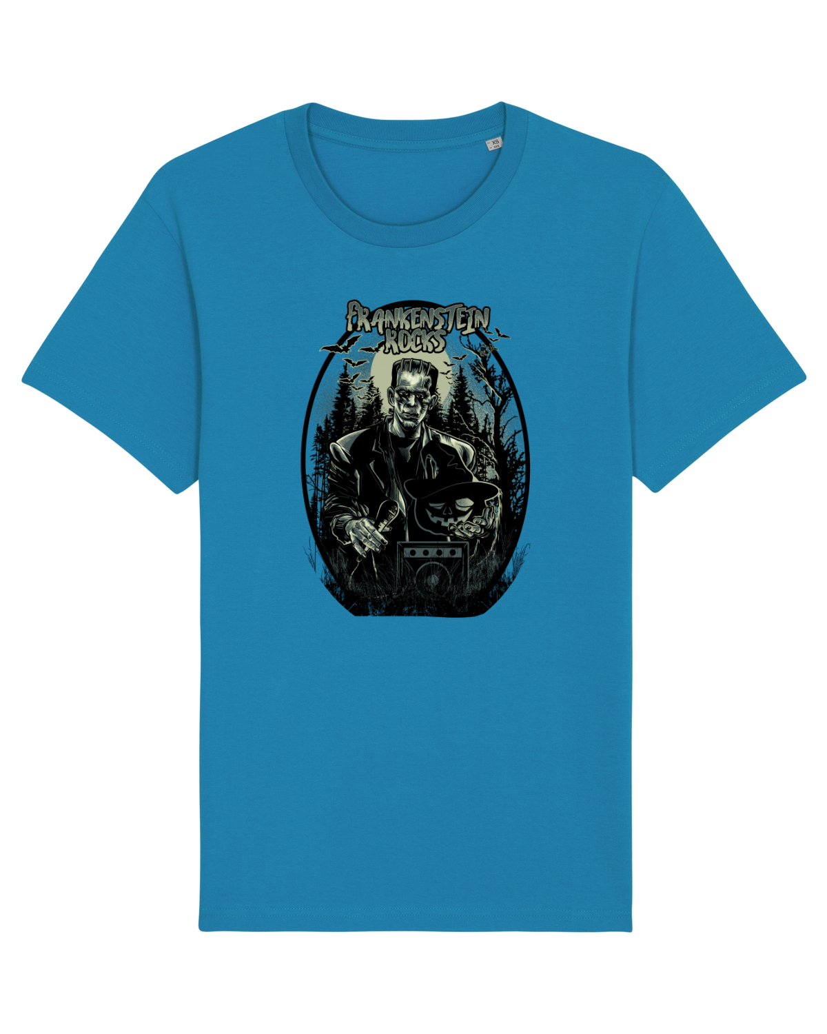 Tricou mânecă scurtă Unisex Rocker Azur