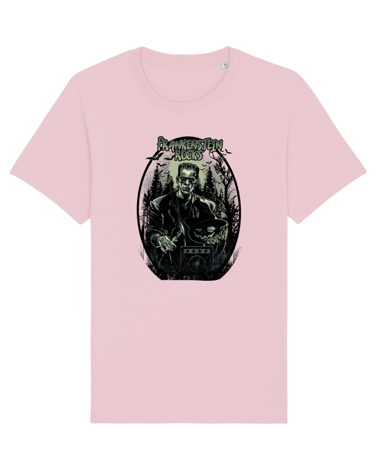 Tricou mânecă scurtă Unisex Rocker Cotton Pink
