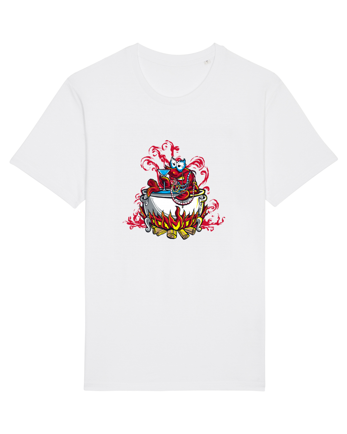 Tricou mânecă scurtă Unisex Rocker White