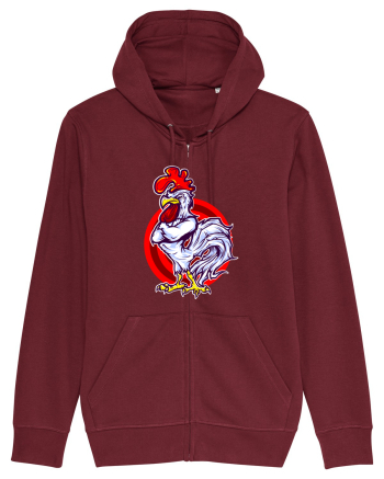 Rooster On Target Burgundy