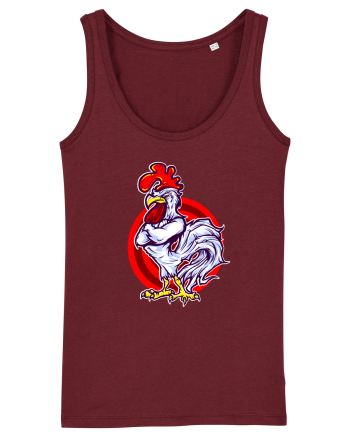 Rooster On Target Burgundy