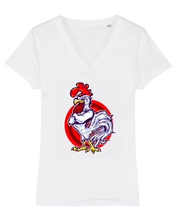 Rooster On Target White