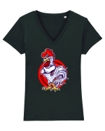 Rooster On Target Tricou mânecă scurtă guler V Damă Evoker