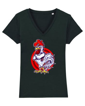 Rooster On Target Black