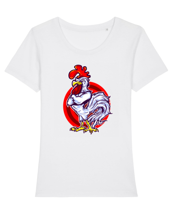 Rooster On Target White
