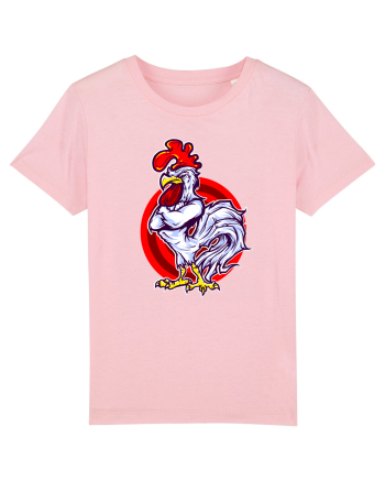 Rooster On Target Cotton Pink