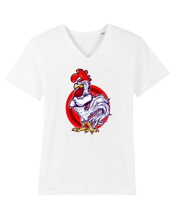 Rooster On Target White
