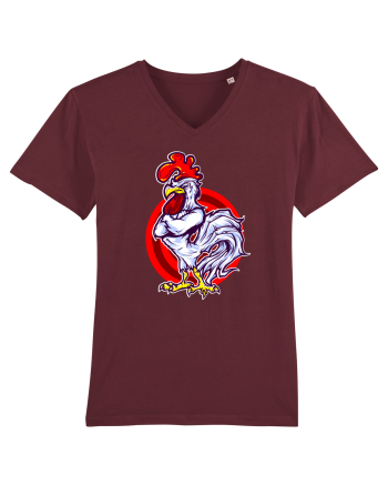 Rooster On Target Burgundy
