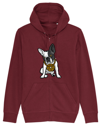 Golden Boston Terrier Burgundy