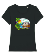 It's Summer Time Tricou mânecă scurtă guler larg fitted Damă Expresser