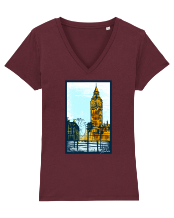 London Big Ben Burgundy