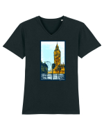 London Big Ben Tricou mânecă scurtă guler V Bărbat Presenter