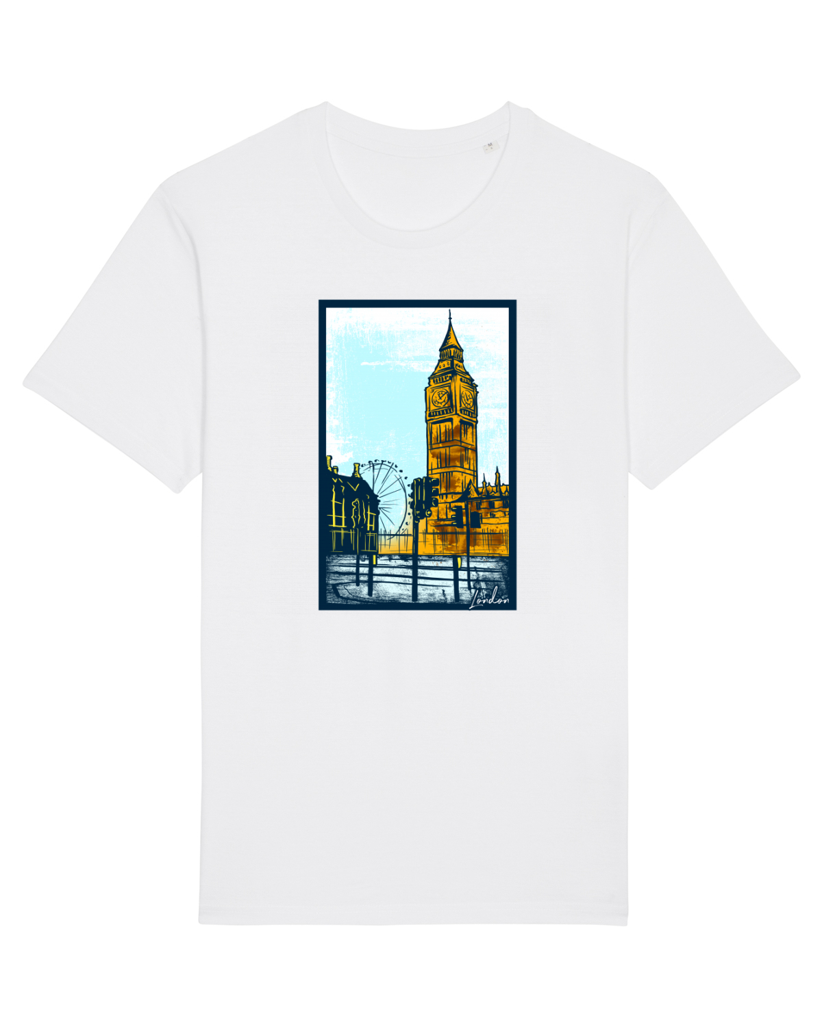 Tricou mânecă scurtă Unisex Rocker White